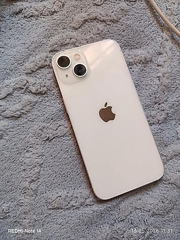 Техника и электроника: IPhone 13, Б/у, 128 ГБ, Белый, Кабель, 97 % — 1