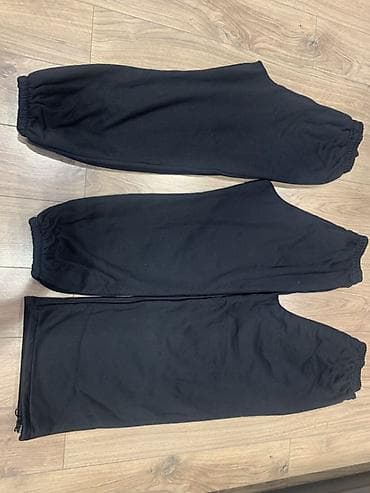 nike tech flece: Черные спортивные штаны (3 пары) Размер s, xl - Модель: классические — 1