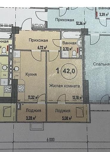 Недвижимость: 1 комната, 42 м², Элитка, 4 этаж — 4