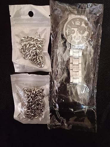 золотой цеп: Набор украшений, Новый, Цвет металла: Белый — 3