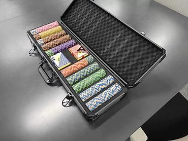 Набор для покера в жестком кейсе - Профессиональный комплект фишек в