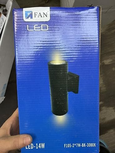Внутренняя отделка: Настенный светильник FAN LED, модель F105-2*7W-BK-3000K — 2