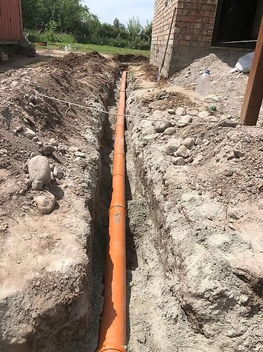 Курулушту биротоло бүтүрүү: Канализация иштери | Канализация казуу, Септик казуу, Канализация түтүктөрүн орнотуу 6 жылдан ашык тажрыйба — 4