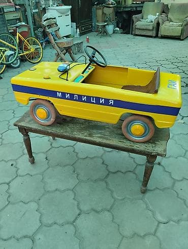 детский машиналар: Детский педальный автомобиль Малыш/«Ёжик» (стальной кузов) - — 3