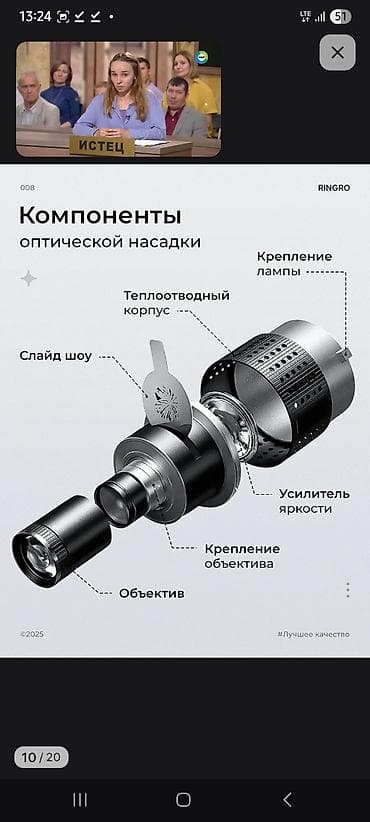 купить экшн камеру: Светодиодный прожектор-спот для фото/видеосъёмки с линзовой насадкой — 7