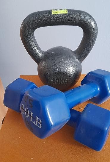 Велосипеддер: Гири и гантели, новые в наличии: - гиря, чёрная 10 кг, цена 5000 сом — 2