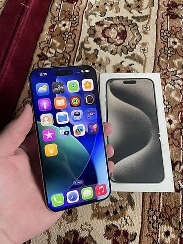 Apple iPhone: IPhone 15 Pro Max, Б/у, 256 ГБ, Natural Titanium, Коробка, 100 % — 2