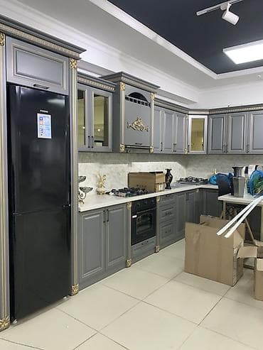 фабричная кухонная мебель: Кухонный гарнитур, цвет - Бежевый, МДФ — 6