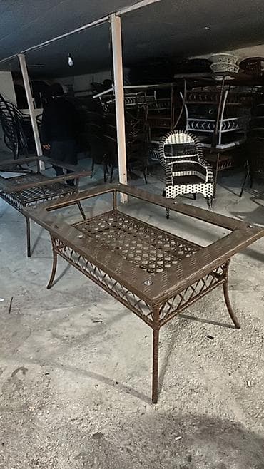 Текчелер, стеллаждар, секичелүү койгучтар: Бакча эмерек комплекти, Креслолор, Ротанг — 7