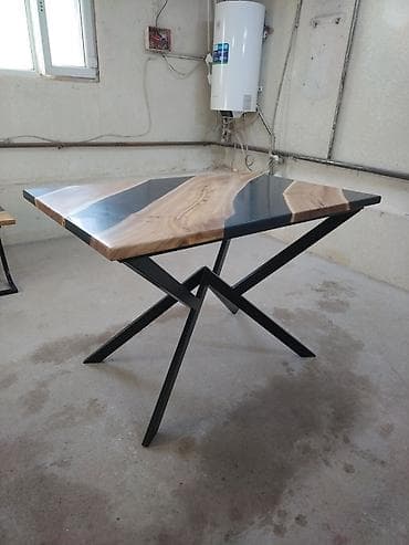 стол из эпоксидки: Кухонный стол, Новый, Прямоугольный, Нераскладной — 3