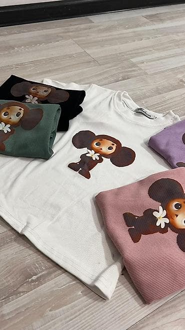 Топы и рубашки: Оптом / и в розницу Детские футболки с принтом мультперсонажа - — 2