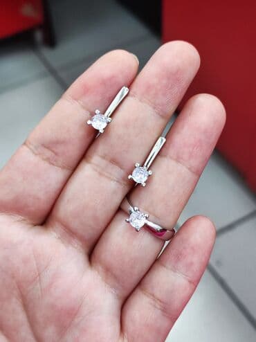 свадебное платья для беременных: Набор украшений, Проба 925, Женские, Новый — 2