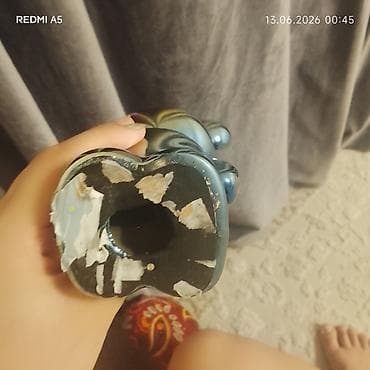 прокат мишки: Копилка-статуэтка в виде медвежонка, радужное зеркальное покрытие. - — 1
