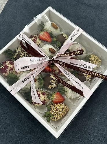 доставка еда: Клубника в шоколаде на заказ S- 9шт -1035с М-12шт -1380с L- 20шт - — 2