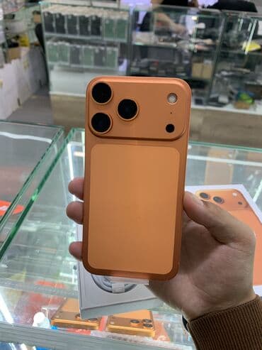 макбук новый: IPhone 17 Pro, Новый, 128 ГБ, Оранжевый, Зарядное устройство, Защитное стекло, Чехол, 100 % — 1