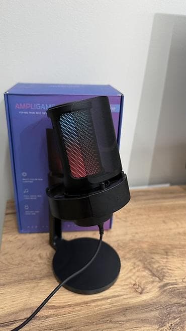 Башка аудиотехника: USB-микрофон FIFINE AmpliGame A8 (RGB) Состояние отличное) Игровой — 1