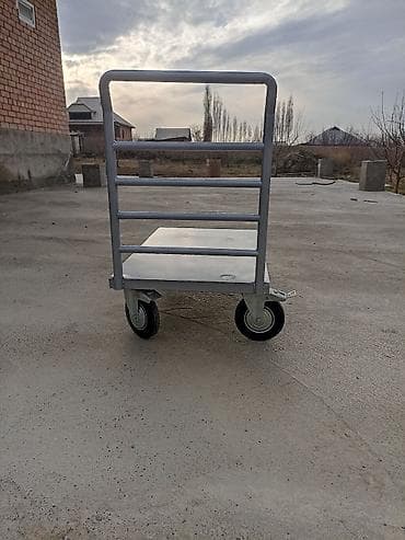 Оборудование для бизнеса: Платформенная тележка для перевозки грузов - Материал: стальная — 3