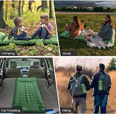 где можно купить раскладушку: Надувной матрас, Новый, Односпальный, Другой бренд, Самовывоз, длина - 193 см — 6