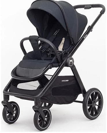 Детский мир: Детская коляска-трансформер INING BABY Rider 2 в 1, черная - — 3