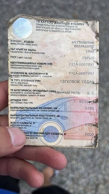 mitsubishi lancer 1996: Mitsubishi Diamante: 1996 г., 2.5 л, Автомат, Бензин, Седан — 2
