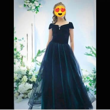 юбка джинсовая: Детское платье, цвет - Зеленый, Новый — 2