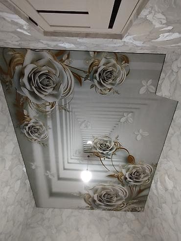 Керме шыптар Жылтырак, Жылтырабаган, 3D потолоктор Акысыз ченөө, Монтаждоо, Демонтаждоо
