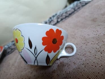 старые посуды: Продается 1. тарелка фарфор от набора Мальва 19 см Барановка СССР — 9