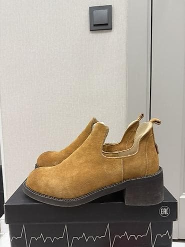 samsung sm6: Замшевые ботинки-лоферы цвета карамель/коньяк. - Материал — 1