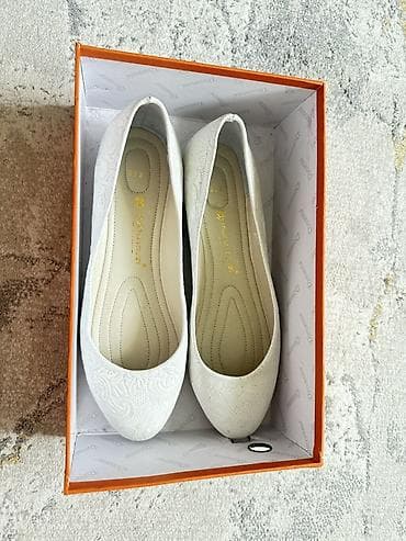 Туфли: Балетки MARIO MUZI, размер 40 - Цвет: молочно‑белый - Верх: тиснёная — 1