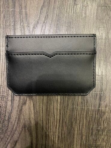 женский кошелек для документов: Тонкий кардхолдер OptimaPlatinum - Материал: черная искусственная — 2