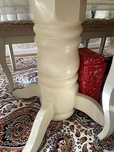 small table: Стол и стул для зала, цвет - Белый — 1