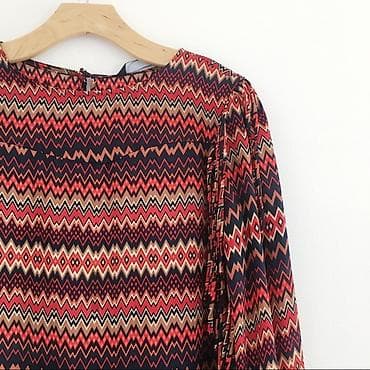 полиестер: Повседневное платье, Осень-весна, Короткая модель, Прямое, M, L — 5