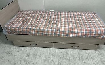 бир: Бир кишилик керебет, Матрасы бар, узуну - 195 см — 1