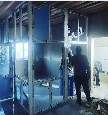 ремонт ворот бишкек: На заказ Каркасная перегородка, Для офиса, Монтаж — 1