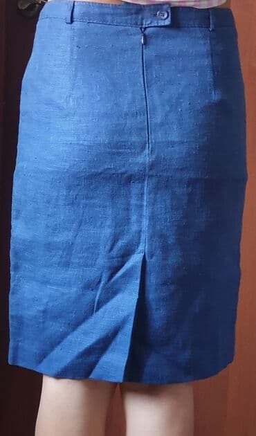 вечернее платье черно красного: Льняная юбка прямого кроя. Производство Москва бренда DressCode — 2