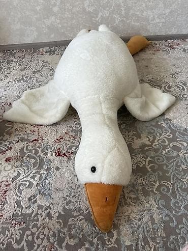 gameboy advanced: Большая плюшевая игрушка «Гусь» - Мягкий гусь белого цвета с длинными — 1