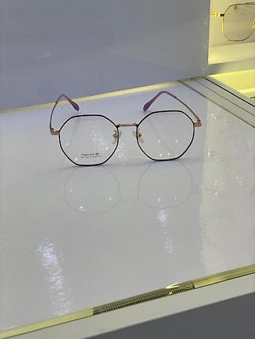 Очки для зрения с титановыми оправами - Геометрическая восьмиугольная