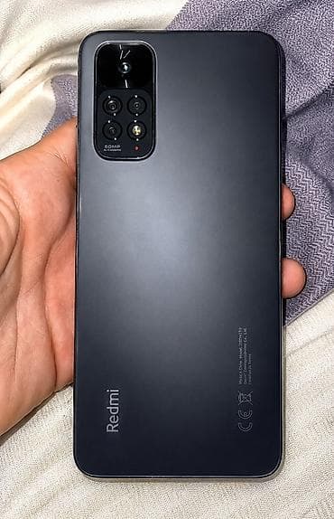 iphone xp: Redmi, Redmi Note 11, Б/у, 128 ГБ, цвет - Черный, 1 SIM, 2 SIM — 1
