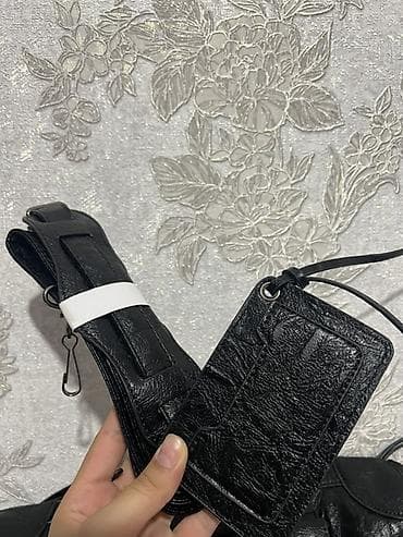 acne studio: Сумка-тоут в стиле Balenciaga City, чёрная. - Материал: фактурная — 3