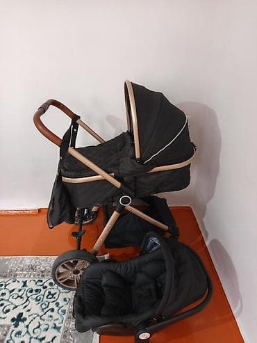 черные джинсы: Коляска, цвет - Черный, Б/у — 3