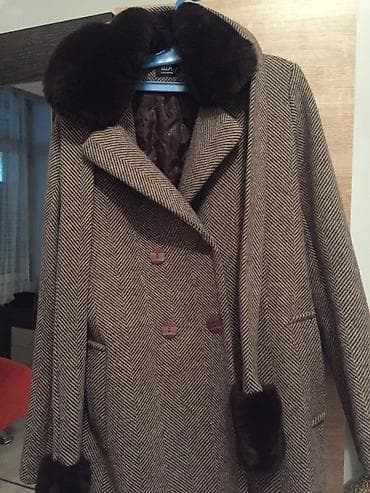 фасоны дубленок: Пальто, Классика, Осень-весна, По колено, Двубортная модель, L — 4