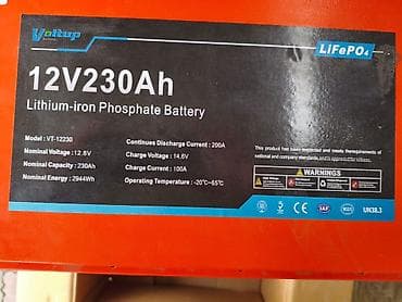 продажа аккумулятор: LiFePO4 аккумулятор Veltup VT-12230 12.8V 230Ah Основные — 2