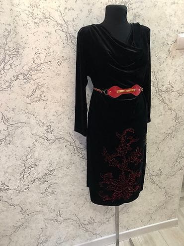 Бархатное платье бирюзовое платье без подклада юбка, туничка