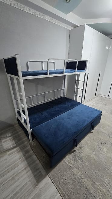Двухъярусная кровать, Б/у, С выкатной системой