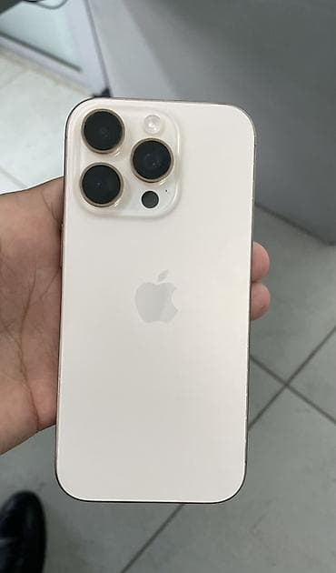 lalafo iphone: IPhone 16 Pro, Б/у, 128 ГБ, Desert Titanium, Зарядное устройство, Защитное стекло, Коробка, 92 % — 4