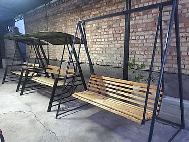 новые садовая качель: Садовые качели Металл, Со спинкой, С крышей — 3
