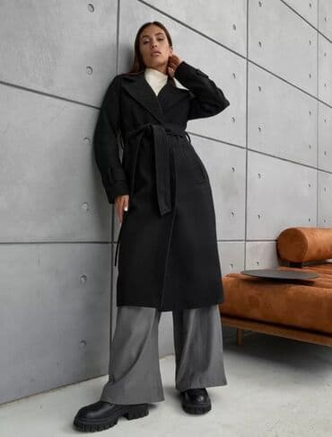 оной модел: Женское пальто черного цвета длины миди Новое!!!Состав 80% шерсть,20% — 8