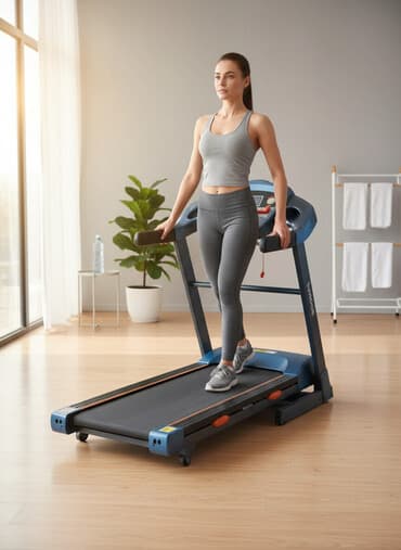 Беговая дорожка складная с электронным пультом управления