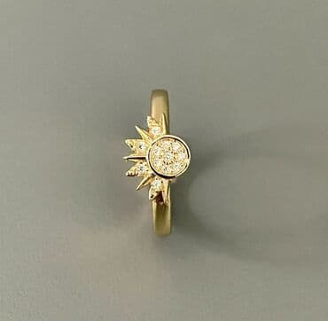 Ювелирные изделия: Комплект из двух колец «Солнце и Луна» - Дизайн: парные кольца — 3