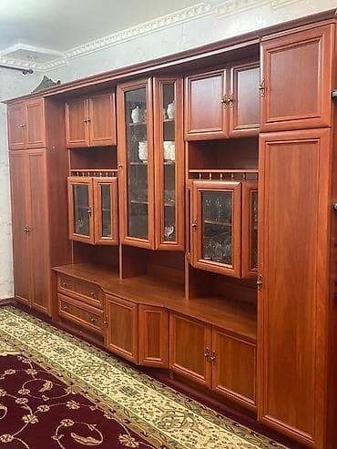 телевизор blesk: Гарнитур для зала, Тумба под ТВ, МДФ, цвет - Коричневый — 3